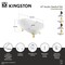 Kingston Brass 67" Acrylic Oval Double Ended Clawfoot Tub, No Faucet Drillings, Glossy White/Matte Black VTDS672924JNH0 - alternate 2