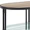 Homeroots 47" Natural Metal Oval Sled Coffee Table With Shelf 490571 - alternate 6