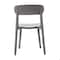 Flash Furniture Dover Indoor-Outdoor Stacking Patio Chair w/Curved Backrest, All-Weather Resin Chair in Gray DHF-340-APP-GRY-GG - alternate 9