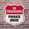 Signmission No Trespassing Shield Sign Private Drive, 6 Inch X 6 Inch, Plastic Sign SHI-P-6-408 - alternate 3
