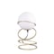 Homeroots 14" Gold Metal Geo Spiral Bedside Lamp With White Globe Shade 568839 - alternate 4