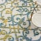 Homeroots 4' Ivory Blue And Yellow Round Trellis Indoor Outdoor Area Rug 546804 - alternate 6
