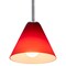 Access Lighting Martini, LED Pendant, Brushed Steel Finish, Red Glass 28004-3R-BS/RED - alternate 5