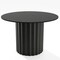 Homeroots 46" Black Solid Wood Pedestal Base Round Top Dining Table 721074 - alternate 1