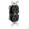 Leviton Straight Blade Receptacle, 5-15R, 15 A, 125V AC, Isolated Ground MT562-IGE - alternate 1