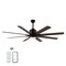 Jonathan Y Octo 66" 1-Light Contemporary Industrial Iron/Plastic Mobile-App/Remote-Controlled 6-Speed Ceiling F JYL9713B - alternate 1