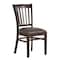 Flash Furniture HERCULES Vertical Slat Back Walnut Wood Restaurant Chair - Mocha Vinyl Seat XU-DGW0008VRT-WAL-MCHV-GG - alternate 1