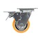 Vestil Polyurethane Swivel With Total Brake Caster 4 In. Diameter x 2 In. Width 660 lb Orange/Gray CST-VE-4X2PUA-SWTB - alternate 9