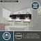 Vaxcel Covington 3-Light Vanity Light, Matte Black, Clear Glass, 23-In. Wide W0583 - alternate 8