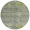 Homeroots 8' Sage And Gray Round Floral Washable Indoor Outdoor Area Rug 606220 - alternate 7