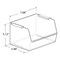 Azar Displays Small Clear Stackable Bin, 4PK 556710-4PK - alternate 3