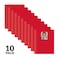 C-Line Products 8-1/2" x 11" Red Two-Pocket Heavyweight Poly Portfolio Folder with Prongs, 10/PK 32964 - alternate 1
