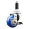 Service Caster 3.5 Inch 316SS Blue Polyurethane Swivel 1 Inch Expanding Stem Caster Brake SCC-SS316EX20S3514-PPUB-BLUE-TLB-1 - alternate 1
