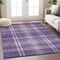 Homeroots 3' X 5' Purple Gold And Ivory Plaid Washable Indoor Outdoor Area Rug 596357 - alternate 7