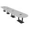 Skutchi Designs Racetrack Conference Table With Power, 48 in W, 264 in L, Grey HAR-RAC-48X264-DOU.BK-U779-EBLK - alternate 1
