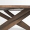 Homeroots 42" Brown Solid Wood Round Cross Legs Coffee Table 597142 - alternate 7