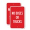 Signmission Driveway Sign No Buses or Trucks, 12'' X 18'' 2 Signs, Heavy Gauge Aluminum, 2PK A-1218-2PACK-24128 - alternate 1