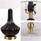 Jonathan Y Parker 21.5" Contemporary Traditional Ceramic/Metal Gourd LED Table Lamp, Brass/Black JYL1030B - alternate 6