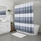 Homeroots 72" White And Blue Striped Shower Curtain 484076 - alternate 2