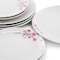 Elama Tamara 12 Piece Cherry Blossom Porcelain Dinnerware Set, Service for 4 in White and Pink 750123733M - alternate 6