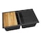 Elkay Quartz Classic 33" x 22" x 9-1/2" Equal Double Bowl Undermount Workstation Sink 4pc Kit Matte Black ELGU3322WOMB0 - alternate 7