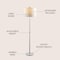 Jonathan Y June 65" Adjustable Metal/Marble LED Floor Lamp, Chrome JYL3022C - alternate 8