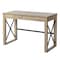 Homeroots 44" Oak and Black Wood and Metal Sled Computer Desk 568046 - alternate 8