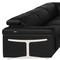 Homeroots Black Italian Leather Power Reclining U Shaped Ten Piece Corner Sectional With Console 634693 - alternate 9