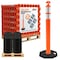 Jrex Safety 42 in T-Top Orange Traffic Delineator Post with 13 LB PVC Base, Half Pallet 48 DLTB-JR-ORG-42-HP48 - alternate 1