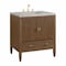 James Martin Vanities Myrrin 30" Single Vanity, Mid-Century Walnut w/ 3 CM Victorian Silver Silestone Top 485-V30-WLT-3VSL - alternate 5