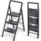 Wrightmaster 3.4 ft. Metal Folding Step Ladder, 8 ft. Reach, with Safety Lock Design 800 lb. Load Capacity ZOR-WK21A-3-DF - alternate 1