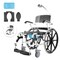 Vevor Shower Wheelchair 17.5in Al Alloy Commode Bathroom Wheelchair for Disabled HFK-3301-24 - alternate 1
