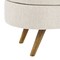 Homeroots 44" Beige and Brown Linen Upholstered Storage Bench with Flip Top 555443 - alternate 10