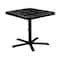 Leisure Craft 36" Square Perforated Pedestal Table, Portable, 30"H, Black SQ36TAB30-BLACK - alternate 1