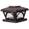 Boston Harbor Solar Fence Postcap, NIMh Battery, AA Battery, 1Lamp, Plastic and Glass Fixture, Bronze 26088 - alternate 2