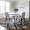 Homeroots 8' Black Gray And Ivory Round Tribal Washable Indoor Outdoor Area Rug 598096 - alternate 6