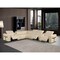 Homeroots Beige Italian Leather Modular L Shaped Eight Piece Corner Sectional With Console 534850 - alternate 5
