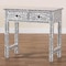 Bali & Pari Diata Coastal Black and White Mother of Pearl Capiz Shell 2-Drawer Console Table 252-13981-ZORO - alternate 5