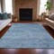 Homeroots 8' X 10' Blue And Ivory Abstract Washable Indoor Outdoor Area Rug 631590 - alternate 7