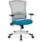 Office Star Managerial Chair Desk Chair, Adjustable Arms, 17-3/4" to 20-1/4" Height, Fabric, Blue 317W-W1C1F2W-7 - alternate 1