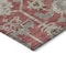 Homeroots 8' Red Beige And Charcoal Round Oriental Washable Indoor Outdoor Area Rug 582130 - alternate 8