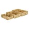 Homeroots Set of Three Natural Water Hyacinth Rectangular Baskets 571503 - alternate 1