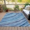Homeroots 8' X 10' Blue Aqua And Ivory Abstract Washable Indoor Outdoor Area Rug 631236 - alternate 7
