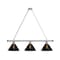 Holland Bar Stool Co Arizona State 3 Shade Billiard Light, Chrome Fixture, Pitchfork BL3CHArizSt-F - alternate 1