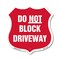 Signmission Driveway Shield Sign Do Not Block Drivew, 6 Inch X 6 Inch, Plastic Sign SHI-P-6-378 - alternate 1