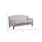 Homeroots 73" Cream Fabric Sofa With Dark Brown Legs 318824 - alternate 4