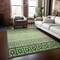 Homeroots 5' X 8' Green Sage And Ivory Geometric Washable Indoor Outdoor Area Rug 613844 - alternate 7