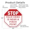 Signmission Stop Your Hand Is Near a Pinch Poin, 10 Inch X 10 Inch, Aluminum Metal Signs OC-A-10-126 - alternate 4