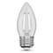 Feit Electric White B10 E26 (Medium) Filament LED Bulb Soft White 60 Watt Equivalence, 2PK BPETC60927WFIL2 - alternate 5