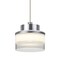 Besa Lighting Pivot Cord Pendant, Opal Glossy/Clear, Satin Nickel Finish, 1x3W LED 1XT-PIVOTCL-LED-SN - alternate 1